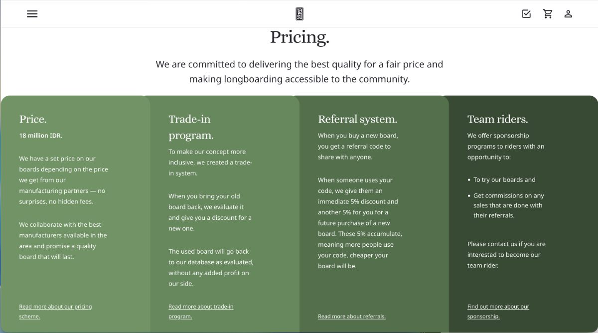 Content sections with configurable layout and visual styling.