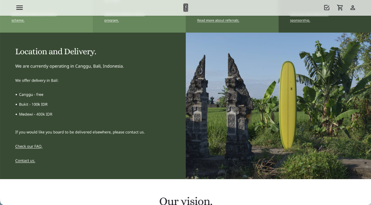 Flexible image and text sections.